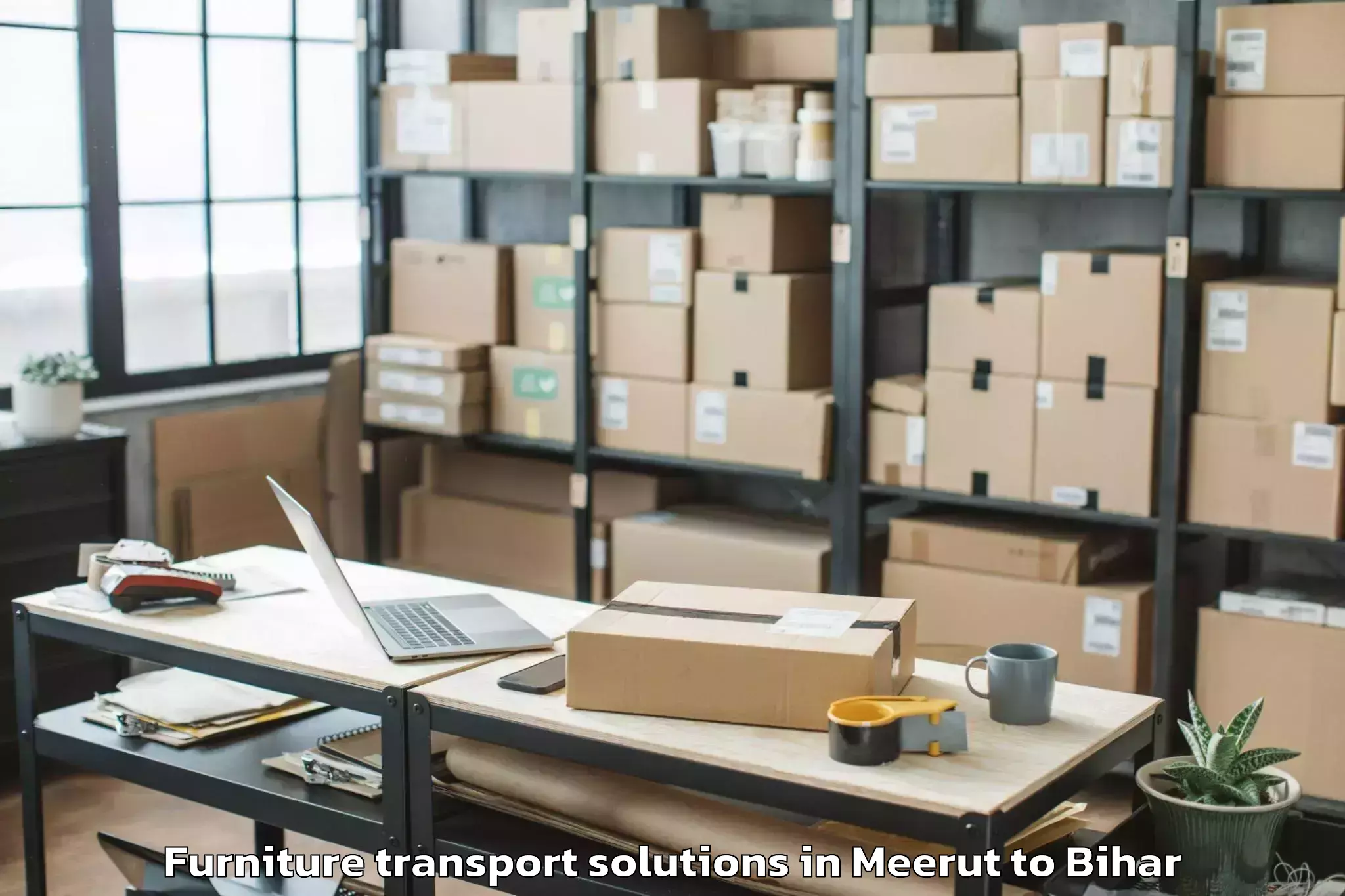 Expert Meerut to Monghyr Furniture Transport Solutions